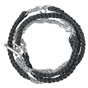 LINKS OF LONDON-Ασημένιο βραχιόλι Links of London Essentials Charm Wrap Black Medium
