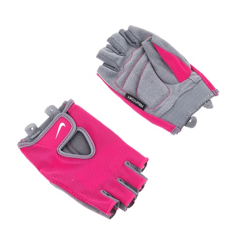 NIKE -Γυναικεία γάντια προπόνησης N.LG.90.XS WOMENS FUNDAMENTAL FITNESS GLO γκρι-ροζ