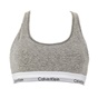 CK UNDERWEAR-Γυναικείο αθλητικό σουτιέν CK UNDERWEAR BRALETTE UNLINED γκρι