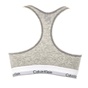 CK UNDERWEAR-Γυναικείο αθλητικό σουτιέν CK UNDERWEAR BRALETTE UNLINED γκρι