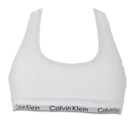 CK UNDERWEAR-Γυναικείο αθλητικό σουτιέν CK UNDERWEAR UNLINED BRALETTE λευκό