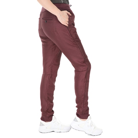 G-STAR RAW-Γυναικείο παντελόνι G-STAR RAW brnsn 3d p tp w μπορντό