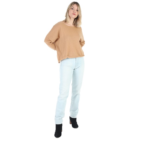 CALVIN KLEIN JEANS-Γυναικείο τζιν παντελόνι CALVIN KLEIN JEANS DENIM PANT Nathalie high rise μπλε