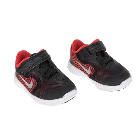 NIKE-Βρεφικά παπούτσια NIKE REVOLUTION 3 μαύρα - κόκκινα