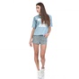 JUICY COUTURE-Γυναικείο σορτς JUICY COUTURE ZENITH GEO PRINTED μπλε