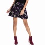JUICY COUTURE-Γυναικεία φούστα JUICY COUTURE ROMA FLORAL μωβ