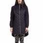 JUICY COUTURE-Γυναικείο παρκά QUILTED NYLON PUFFER PARKA μαύρο-μπλε