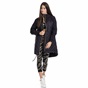 JUICY COUTURE-Γυναικείο παρκά QUILTED NYLON PUFFER PARKA μαύρο-μπλε