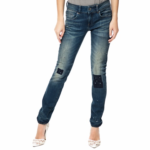 G-STAR RAW-Γυναικείο τζιν παντελόνι G-STAR RAW Midge Cody Mid Skinny μπλε με ξεβάμματα