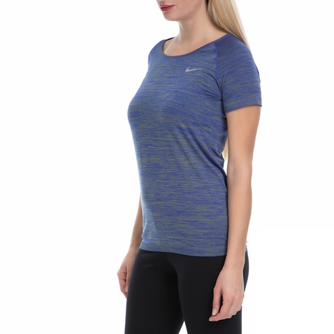 NIKE-Γυναικεία αθλητική μπλούζα NΙKΕ DF KNIT TOP μπλε-πράσινο
