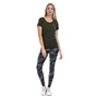 NIKE-Γυναικεία αθλητική μπλούζα NΙKΕ DF KNIT TOP χακί-μαύρη