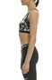 NIKE-Γυναικείο αθλητικό μπουστάκι Nike PRO Fierce GEO PRSM άσπρο - μαύρο
