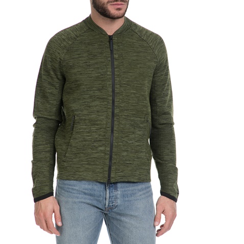 NIKE-Ανδρικό τζάκετ ΝΙΚΕ NSW TCH KNT JKT χακί-μαύρο 