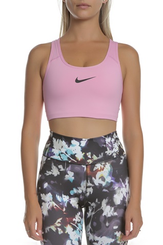 NIKE-Γυναικείο αθλητικό μπουστάκι NIKE SWOOSH ροζ