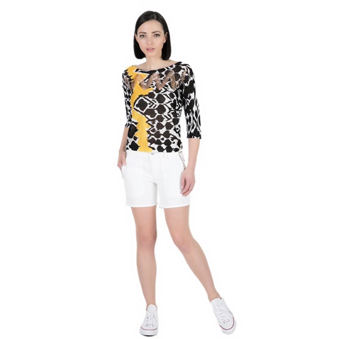 GUESS-Γυναικείο σορτς με τρουξ Guess BERTA FATIGUE λευκό
