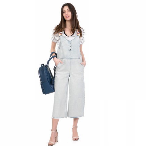 JUICY COUTURE-Γυναικεία κοντομάνικη μπλούζα SLIM STRIPE JUICY COUTURE λευκή-μαύρη