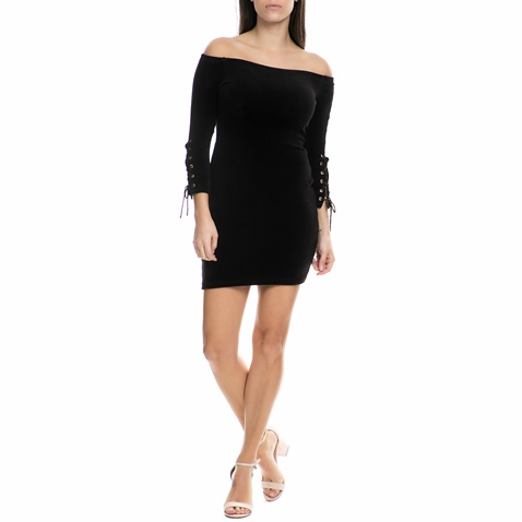 JUICY COUTURE-Γυναικείο μίνι φόρεμα off the shoulder Juicy Couture μαύρο