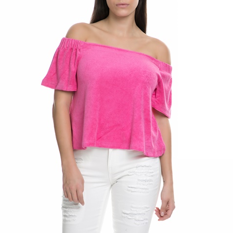 JUICY COUTURE-Γυναικείο στράπλες τοπ JUICY COUTURE φούξια 
