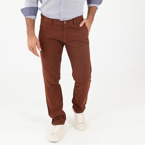 DORS-Ανδρικό παντελόνι chinos vintage DORS καφέ