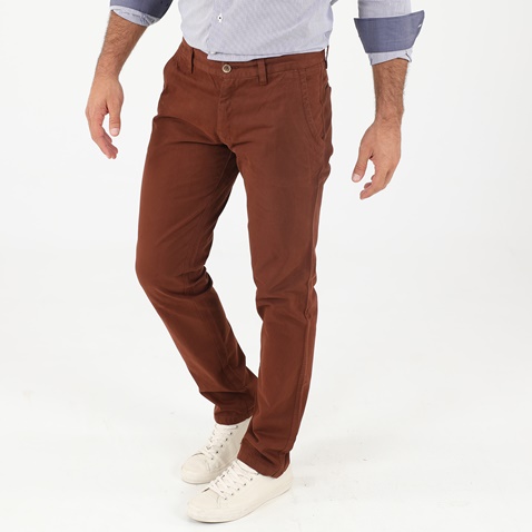 DORS-Ανδρικό παντελόνι chinos vintage DORS καφέ