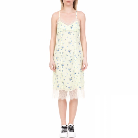 JUICY COUTURE-Γυναικείο midi φόρεμα  LACE SLIPJUICY COUTURE φλοράλ