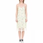 JUICY COUTURE-Γυναικείο midi φόρεμα  LACE SLIPJUICY COUTURE φλοράλ