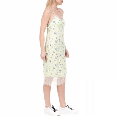 JUICY COUTURE-Γυναικείο midi φόρεμα  LACE SLIPJUICY COUTURE φλοράλ