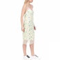 JUICY COUTURE-Γυναικείο midi φόρεμα  LACE SLIPJUICY COUTURE φλοράλ