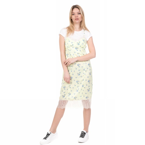 JUICY COUTURE-Γυναικείο midi φόρεμα  LACE SLIPJUICY COUTURE φλοράλ