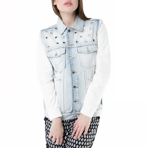 JUICY COUTURE-Γυναικείο αμάνικο τζιν jacket  cheeky wash grommets Juicy Couture 
