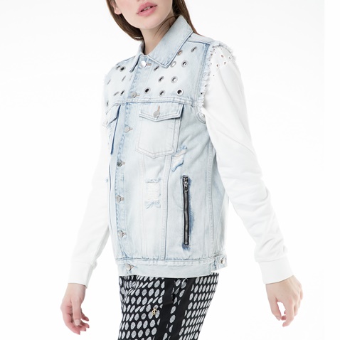 JUICY COUTURE-Γυναικείο αμάνικο τζιν jacket  cheeky wash grommets Juicy Couture 