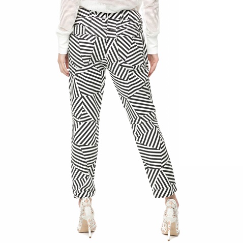 G-STAR RAW-Γυναικείο παντελόνι  5622 3D mid boyfriend COJ ασπρόμαυρο