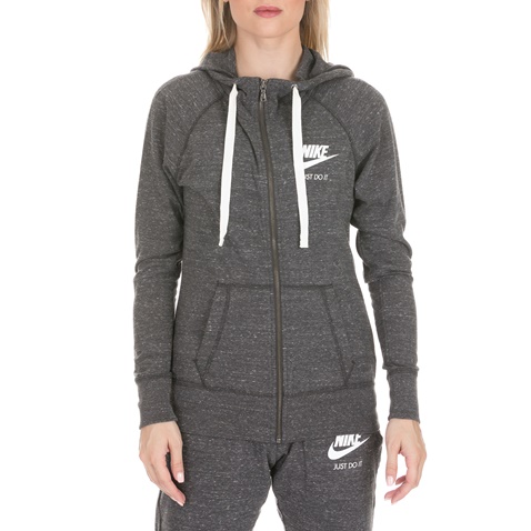 NIKE-Γυναικεία φούτερ ζακέτα NIKE GYM VNTG FZ ανθρακί