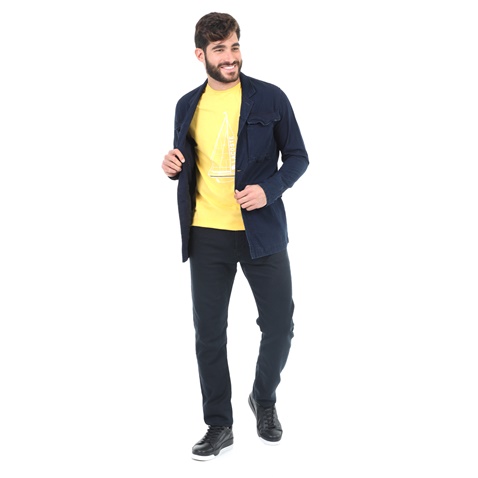 LACOSTE-Ανδρικό t-shirt LACOSTE κίτρινο