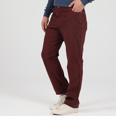 MARTIN & CO-Ανδρικό παντελόνι MARTIN & CO 5-POCKET μπορντό