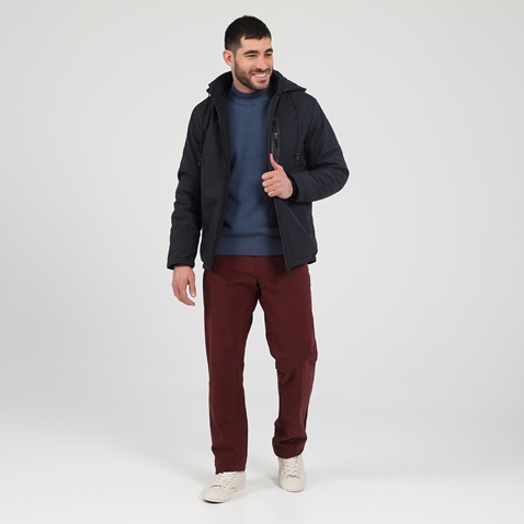 MARTIN & CO-Ανδρικό παντελόνι MARTIN & CO 5-POCKET μπορντό