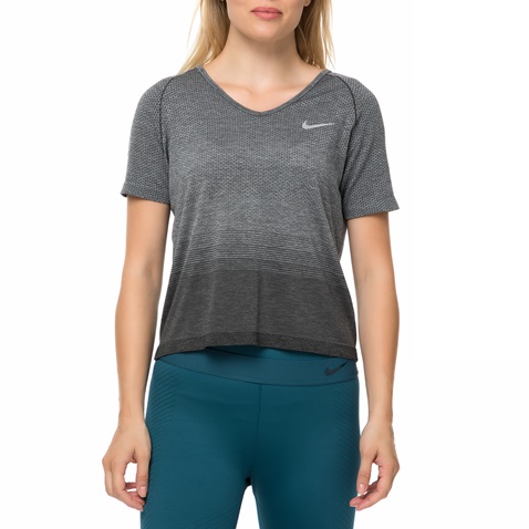NIKE-Γυναικεία κοντομάνικη μπλούζα NIKE Dri FIT γκρι