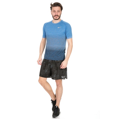 NIKE-Ανδρική αθλητική κοντομάνικη μπλούζα NIKE DF KNIT γαλάζιο