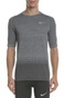 NIKE-Ανδρική κοντομάνικη μπλούζα NIKE DRI-FIT KNIT σκούρο γκρι 