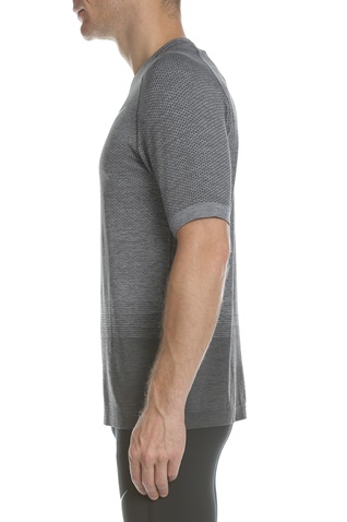 NIKE-Ανδρική κοντομάνικη μπλούζα NIKE DRI-FIT KNIT σκούρο γκρι 