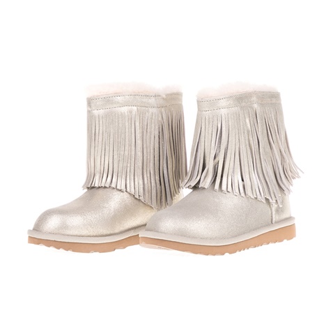 UGG -Παιδικά μποτάκια UGG CLASSIC SHORT II FRINGE χρυσά