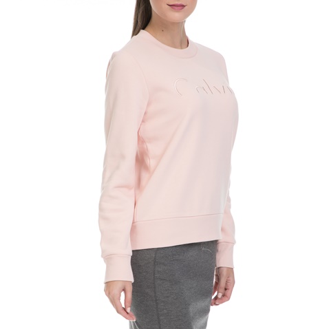 CALVIN KLEIN JEANS-Γυναικείο φούτερ HADAR CN HWK ροζ