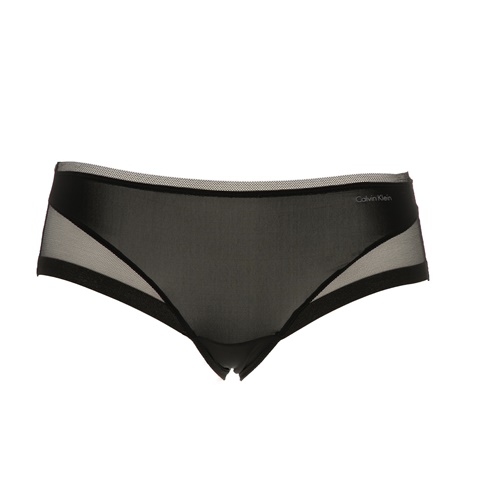 CK UNDERWEAR-Γυναικείο hipster σλιπ με ημιδιαφάνεια CK UNDERWEAR μαύρο