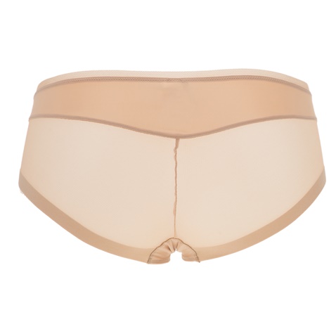 CK UNDERWEAR-Γυναικείο hipster σλιπ με ημιδιαφάνεια CK UNDERWEAR μπεζ