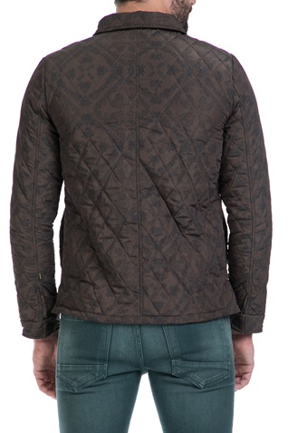 SCOTCH & SODA-Ανδρικό μπουφάν Lightweight quilted shirt jack καφέ