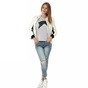 JUICY COUTURE-Γυναικείο μπουφάν JUICY COUTURE HW ULTRA LIGHT COLORBLOCK PUFF λευκό