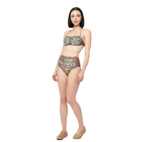 LUME-Γυναικείο ψηλόμεσο σλιπ μπικίνι KELLY BIKINI FOZ DO IGU πολύχρωμο