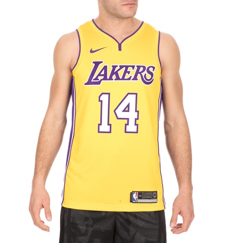 NIKE-Ανδρική αθλητική φανέλα NIKE LAL M NK SWGMN JSY HOME κίτρινη μωβ