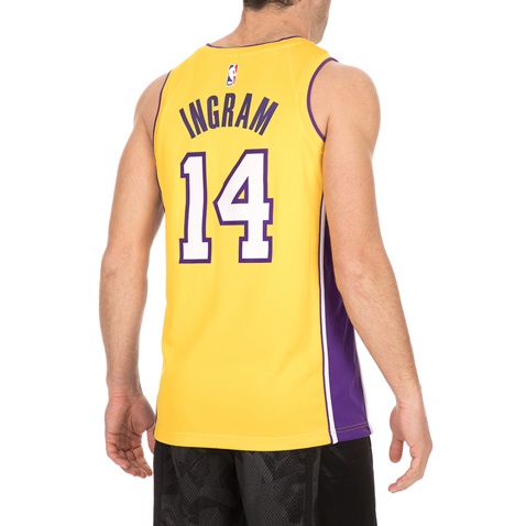 NIKE-Ανδρική αθλητική φανέλα NIKE LAL M NK SWGMN JSY HOME κίτρινη μωβ