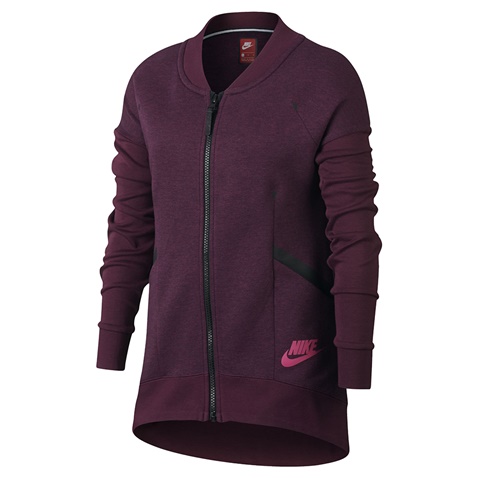 NIKE-Κοριτσίστικη ζακέτα NIKE TECH FLC FZ SNL μπορντό